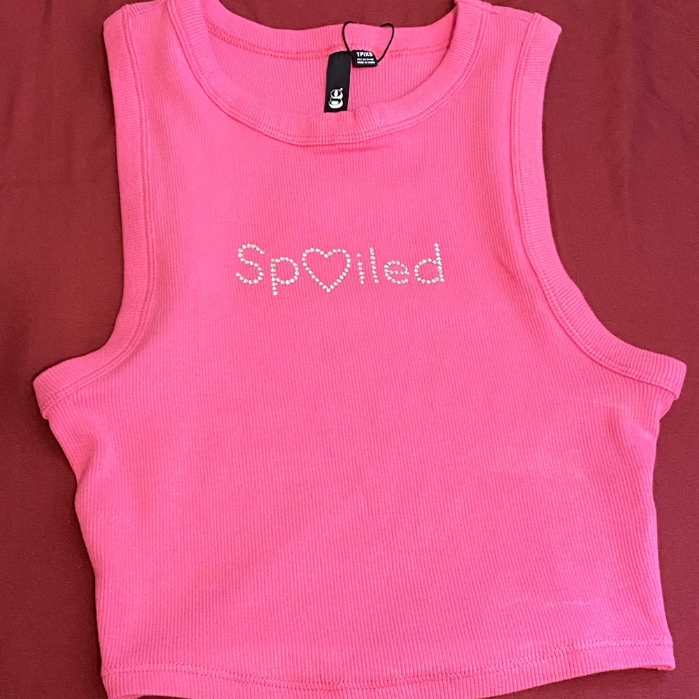 Hot Pink Crop Muscle Tee